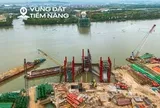 Toàn cảnh công trường cầu dây văng rộng nhất Hải Phòng: Tháp cao bằng tòa nhà 40 tầng, nằm sát vách dự án hơn 2 tỷ USD của Vingroup