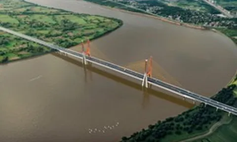 Tin vui cho người dân Hà Nội, Hưng Yên: “Siêu cầu” gần 12.000 tỷ đã hoàn thành khâu then chốt, đặt mục tiêu thông xe ngay năm sau
