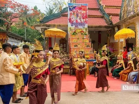 Rộn ràng Tết Chol Chnam Thmay: Phum sóc Khmer “bừng sắc” đón năm mới