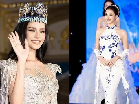 Hoa hậu Tiểu Vy “đọ sắc” cùng Hoa hậu Thế giới Opal Suchata Chuangsri