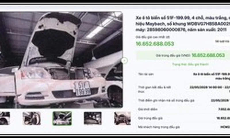 Một người trả hơn 16,6 tỉ đồng mua Maybach "biển VIP" của bà Trương Mỹ Lan
